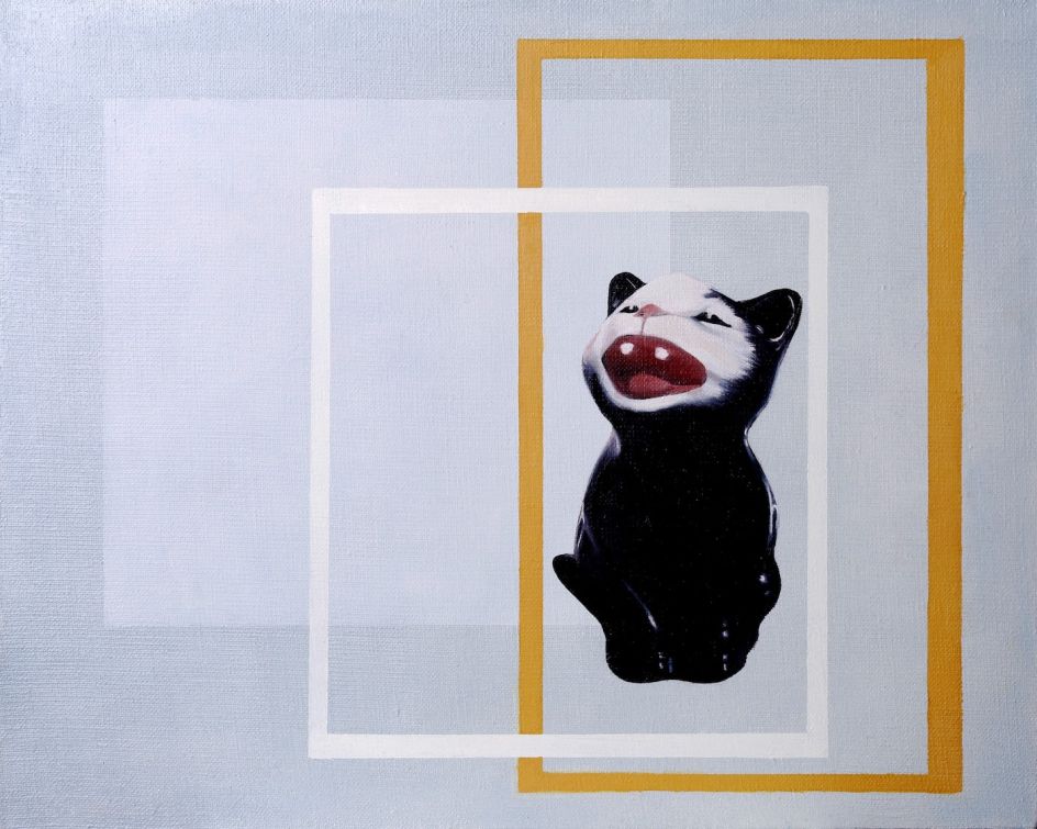Lydia Blakeley, Year of the Cat, 2017. Oil on linen, 40cmx50cm. Photo Alex Vann
