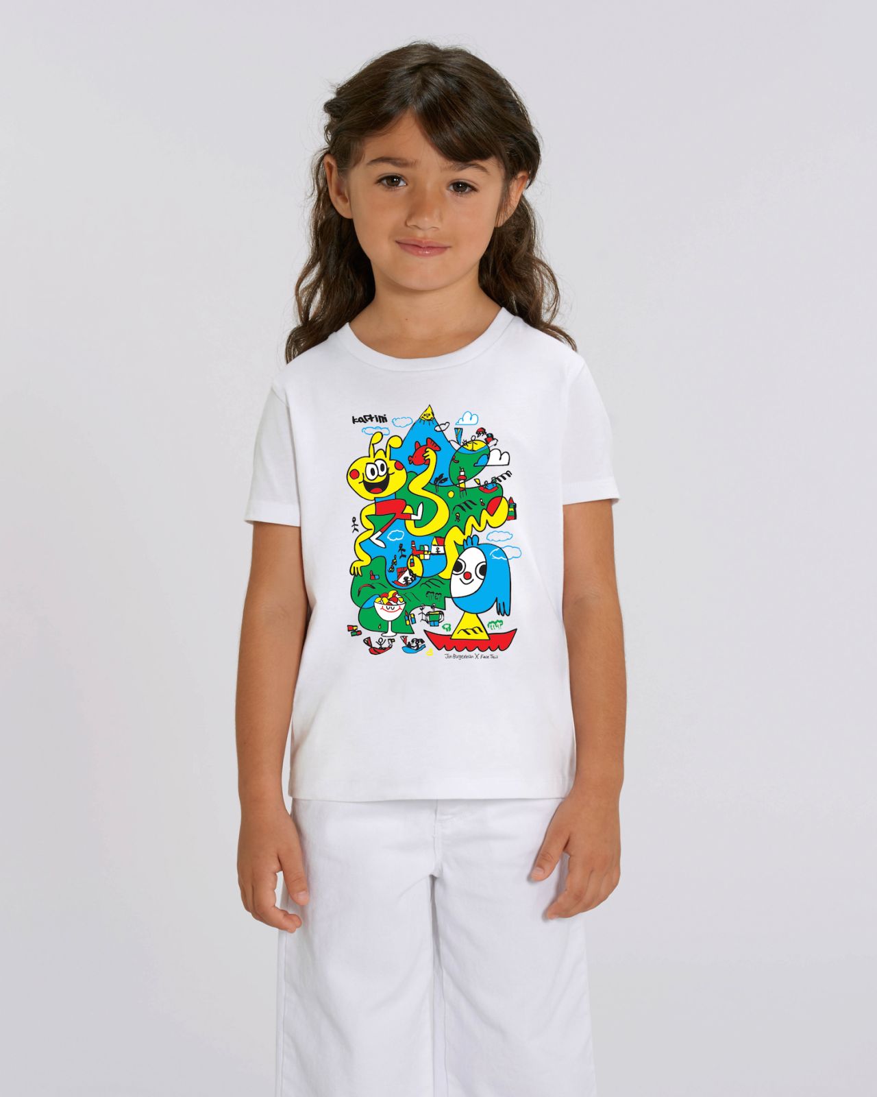 Jon Burgerman x Kartini Face This T-shirt girls