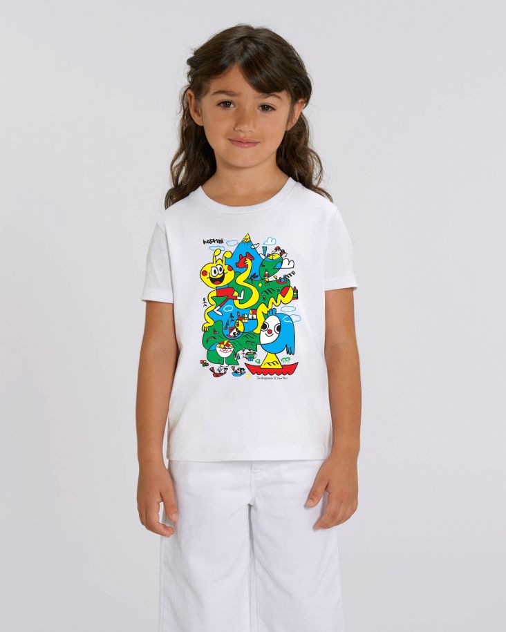 Jon Burgerman x Kartini Face This T-shirt girls