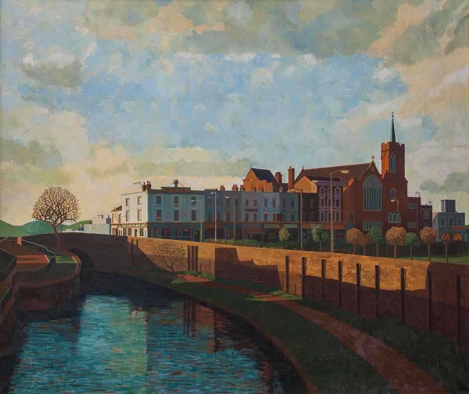 Mile End with Canal, 1986 © Doreen Fletcher