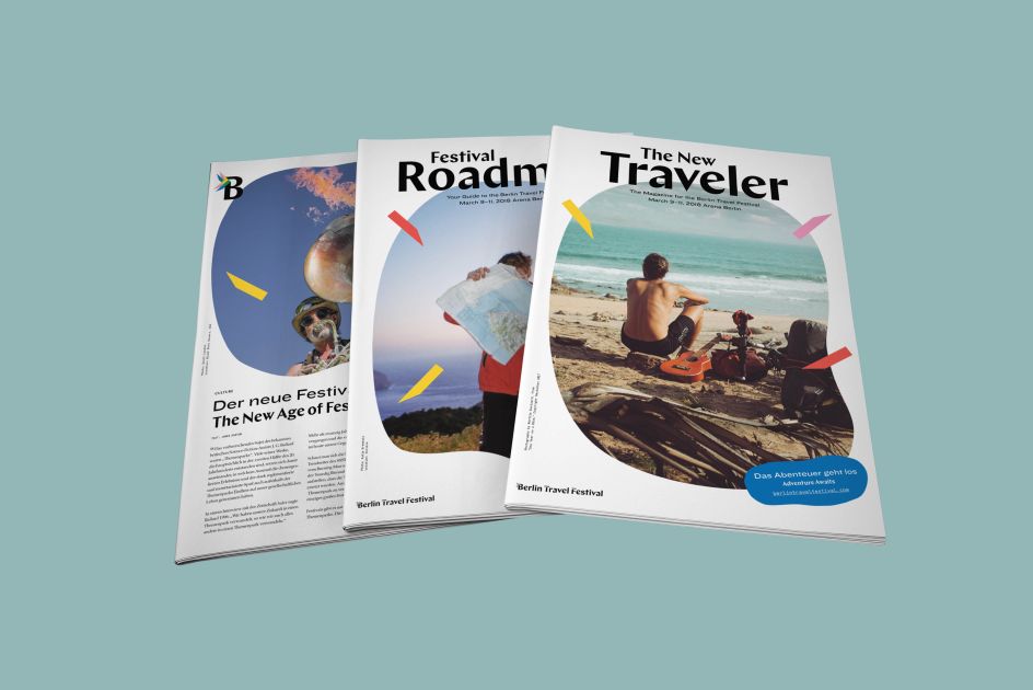 Publication design for the Berlin Travel Festival.