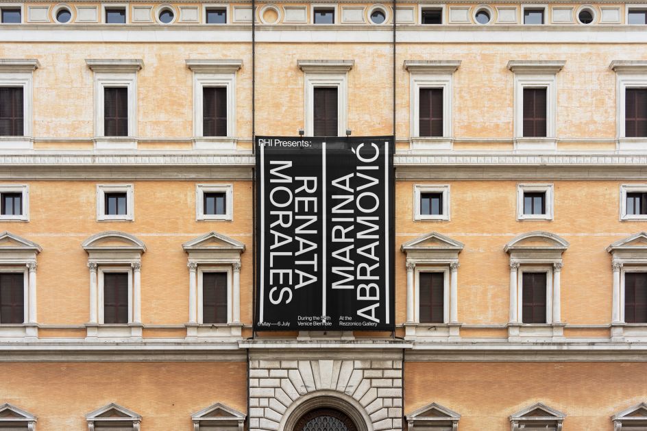 Campaign for a joint exhibition by Phi, showcasing Renata Morales and Marina Abramović’s work at the Ca’ Rezzonico Gallery during The Venice Biennale in 2019