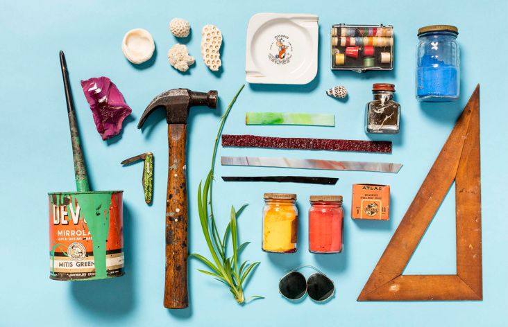 Artefacts from Jackson Pollock and Lee Krasner's home and studio, East Hampton, NY. Courtesy Pollock-Krasner House and Study Center