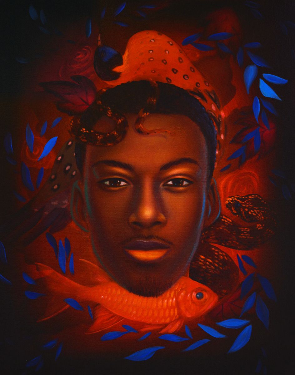 Carmine Flex, 2020, oil on canvas, 20 x 16 inches © Ryan Martin