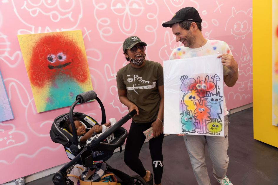 Eye Candy © Jon Burgerman. Image by Dan Watkins Photography, courtesy of Praise Shadows Art Gallery