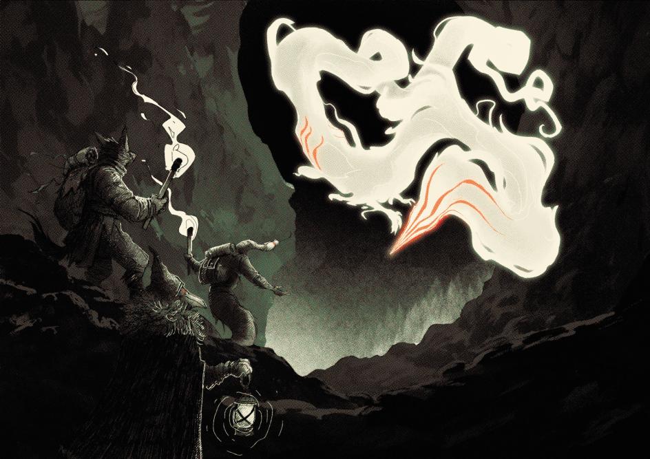 Tania's rendering of an Eldrich encounter