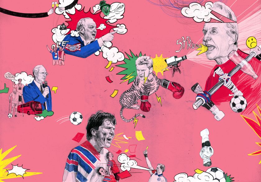 They're laughing at you... Silke Werzinger's humour piece for FC Bayern.