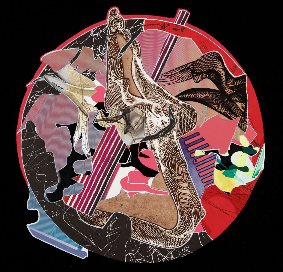 Frank Stella, American, born 1936. Sanor, 1996. Lithograph, screenprint, etching, aquatint, relief and engraving on paper, 73.66 cm. Addison Gallery of American Art, Phillips Academy, Andover, MA, U.S.A. Tyler Graphics Ltd. 1974-2001 Collection, given in honor of Frank Stella, 2003.44.286 / © 2017 Frank Stella / Artists Rights Society (ARS), New York