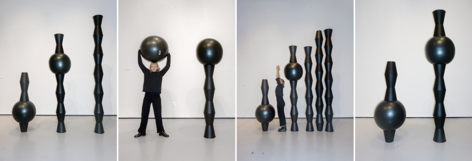 Performing Bin Ball Body (silent score) at the Yale Green Hall Gallery