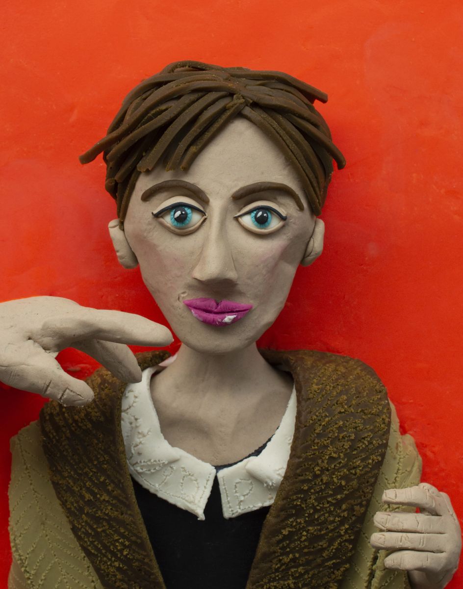 Original photograph: Marie-Berthe Aurenche self-portrait in photomaton, 1929 rendered in Play-Doh © Eleanor Macnair