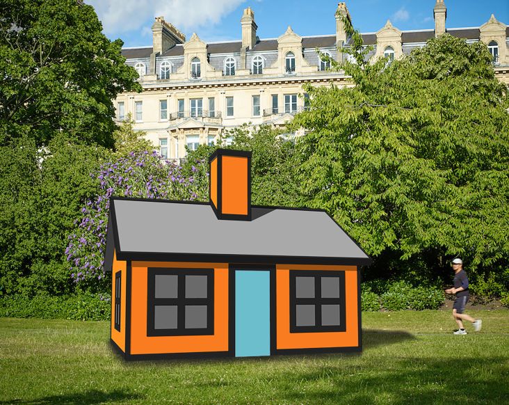 Richard Woods – Holiday Home (Regent’s Park), 2018 Enamel paint on birch plywood. Courtesy: Alan Cristea Gallery