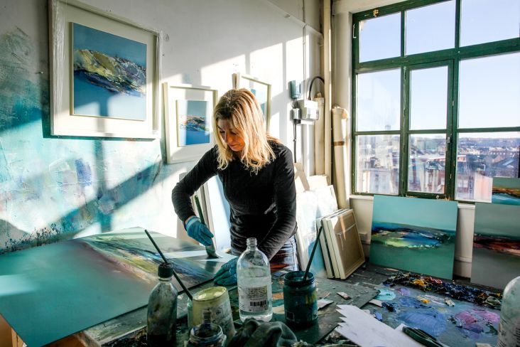 Elaine Jones in her studio. All images courtesy of the artist and First Contemporary