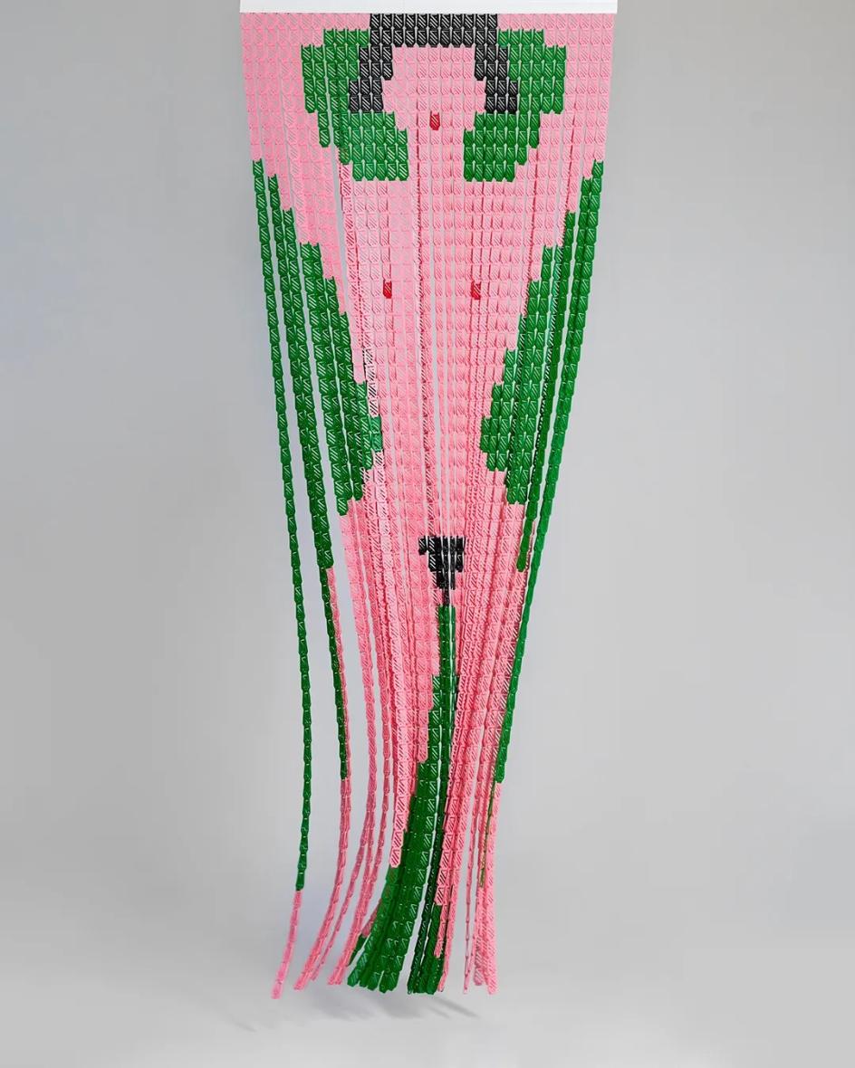 Clorinda (Dressed/Undressed), 2024 Plastic curtain, 84 × 221 cm