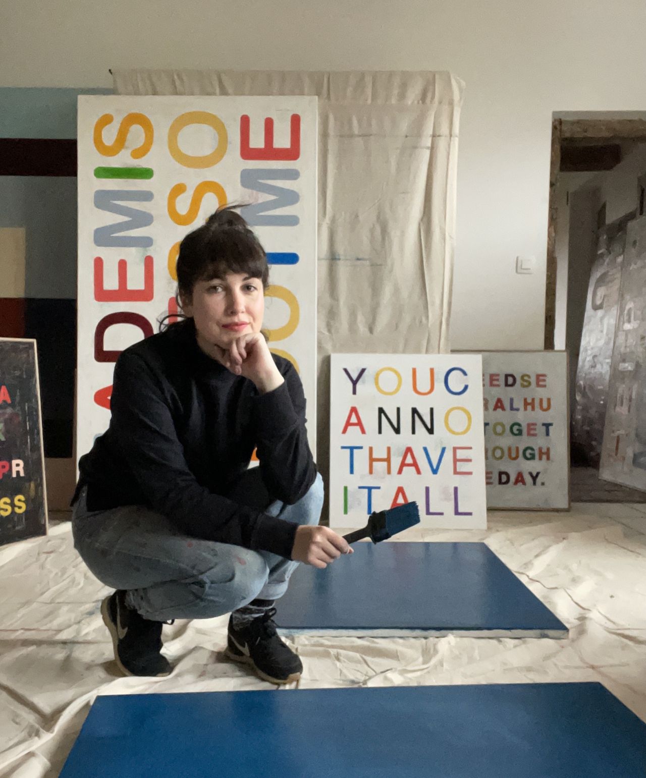 Ces McCully in her studio