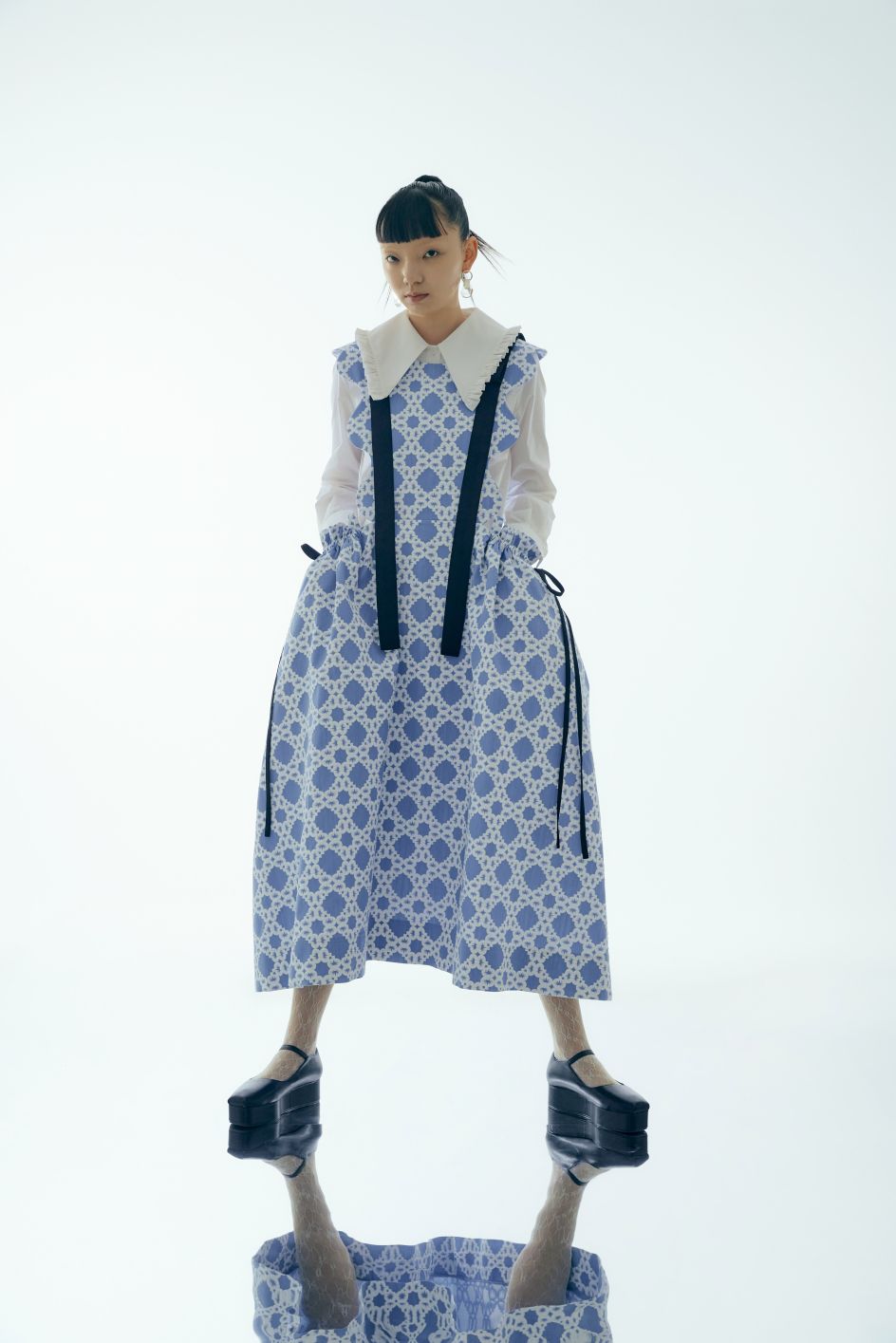 Moon Jar Dress, Blue by Minju Kim. Seoul, 2021 © Minju Kim, Photo Sangmi An, Model Leehyun Kim