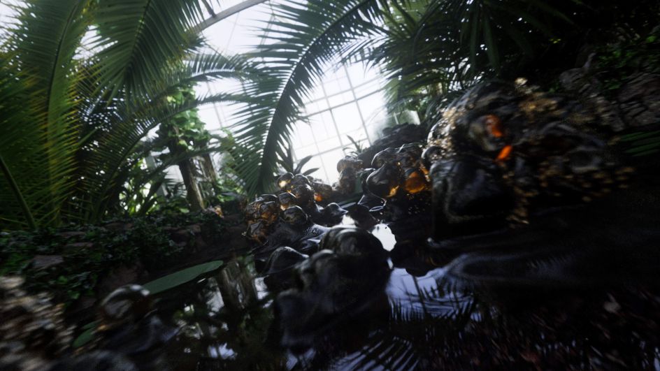 The nature scene had to be treated differently form the rest