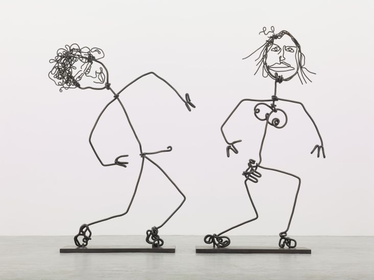 Tim Noble and Sue Webster, Standing (A Lovely Pair) 2017, Bronze, Courtesy the artists and BlainSouthern, Photo Peter Mallet