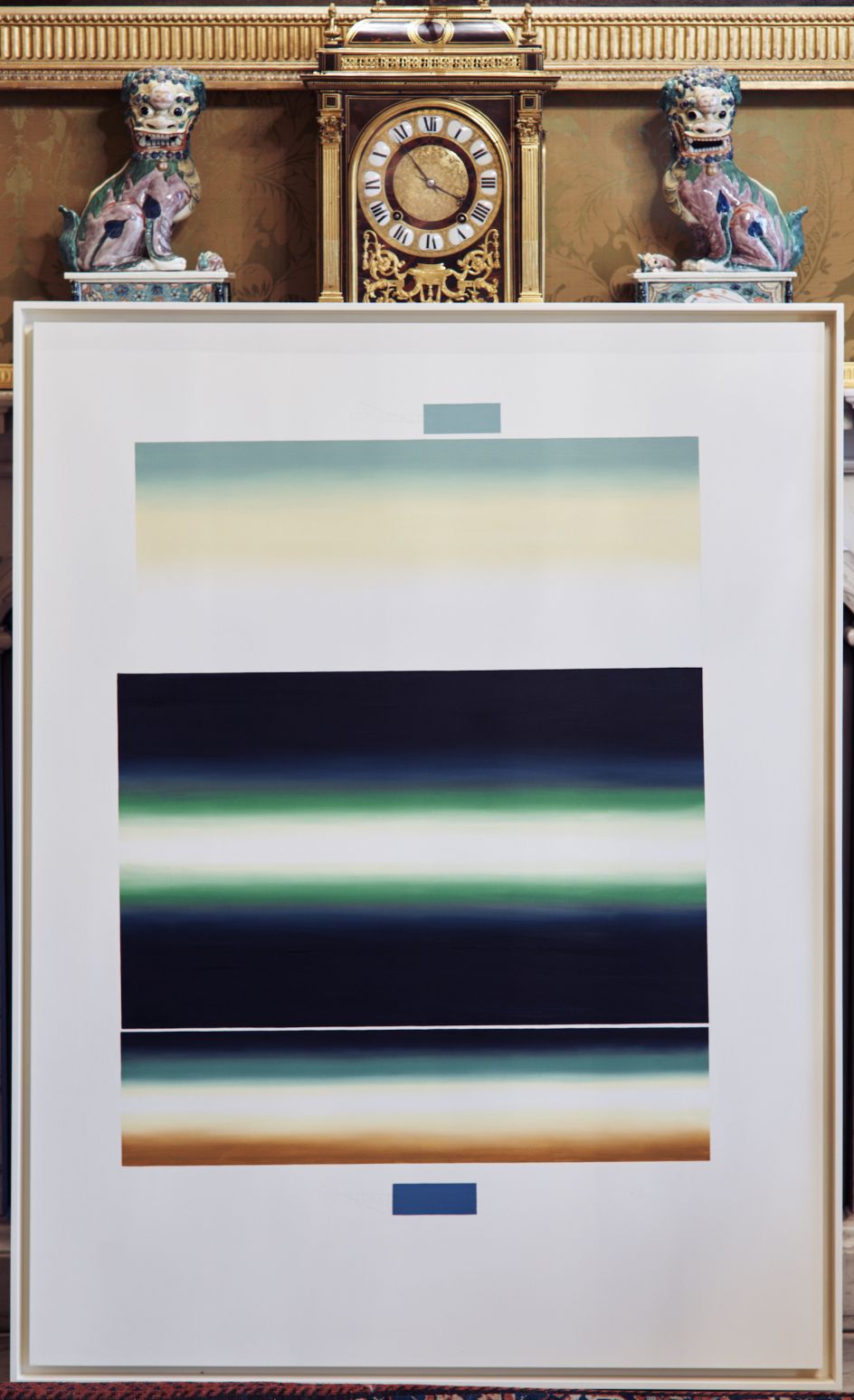 TOP SECRET 25 , 2012. U.S. government document SOFTER: Jenny Holzer at Blenheim Palace , Blenheim Palace, Woodstock, UK, 2017 © 2017 Jenny Holzer, member Artists Rights Society (ARS), NY Photo: Edd Horder