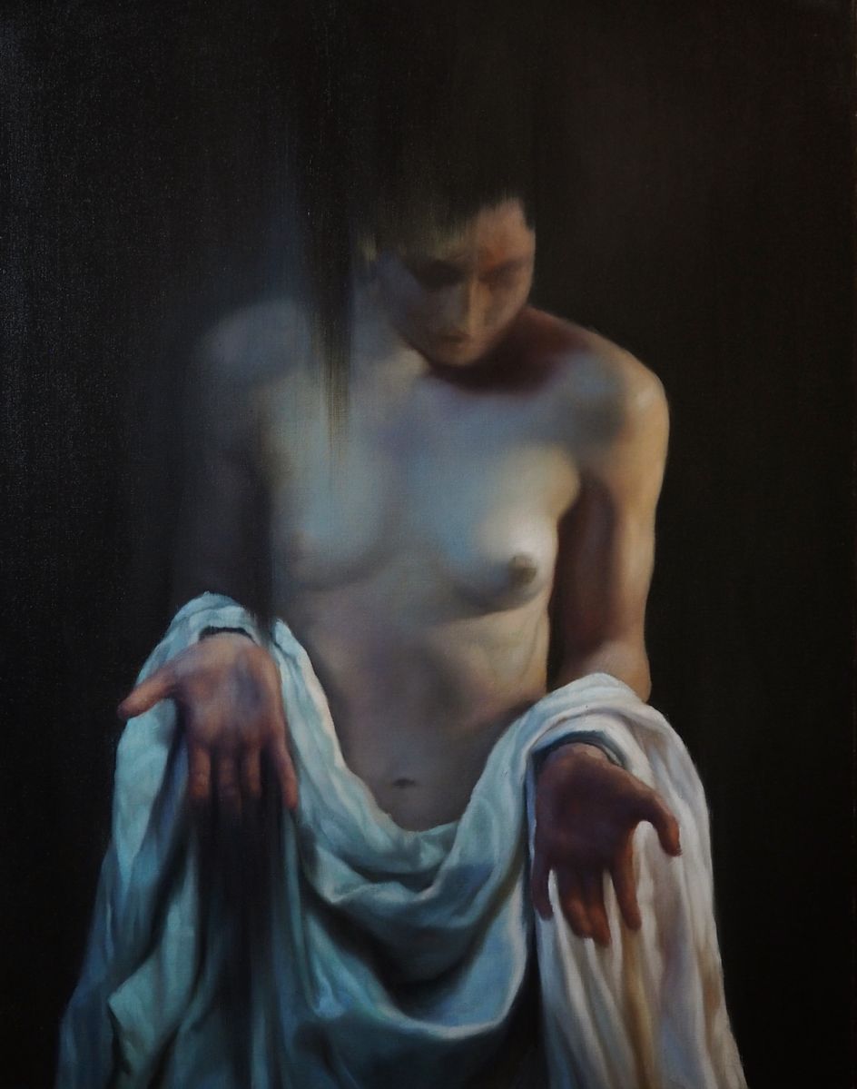 The Sieve. Oil on canvas