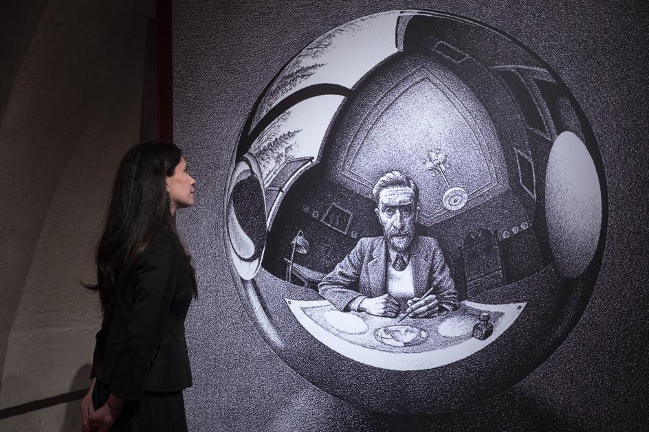 Installation View – M.C.Escher The Exhibition, Somerset House 2026. Photo: Stephen Chung