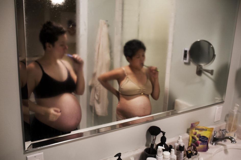 Contemporary Issues, third prize stories: Emily and Kate brush their teeth together before going to bed. Sara Naomi Lewkowicz.