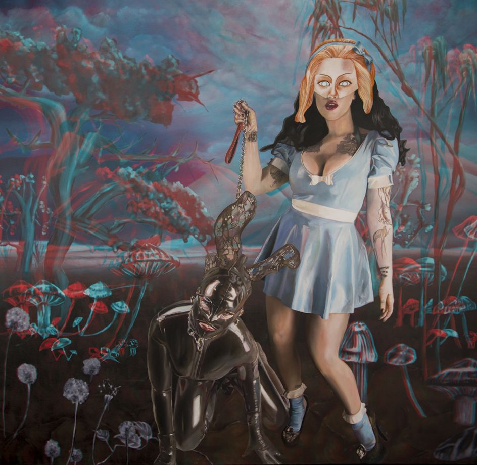 Latex Alice and the black rabbit