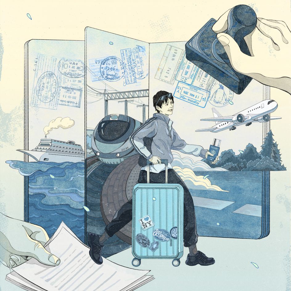 One of Weston Wei's captivating illustrations for The New York Times Travel Section