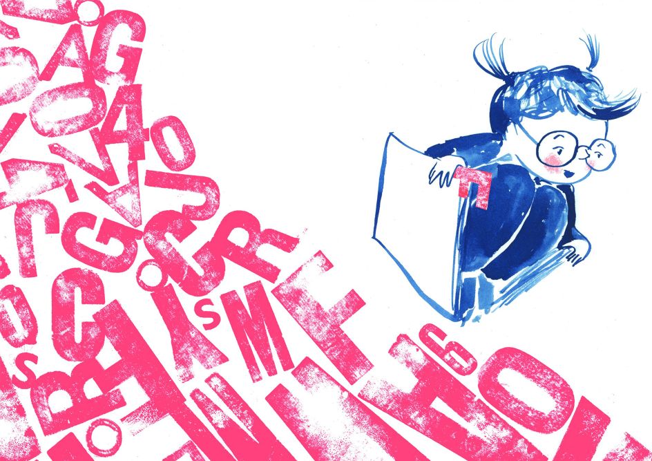 Student Illustration category winner is Anglia Ruskin student Kate Rolfe for her work Navigating Dyslexia