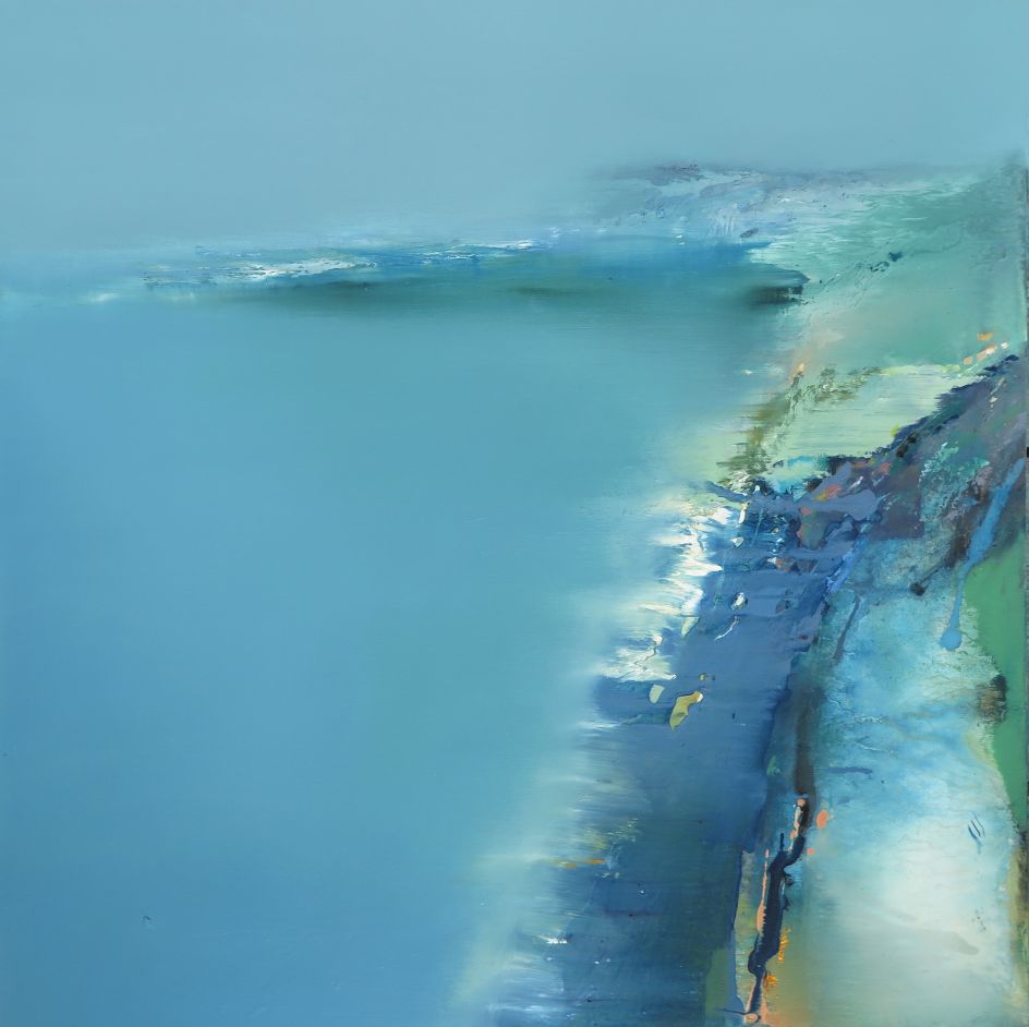 View from Above, oil painting 2020 © Elaine Jones