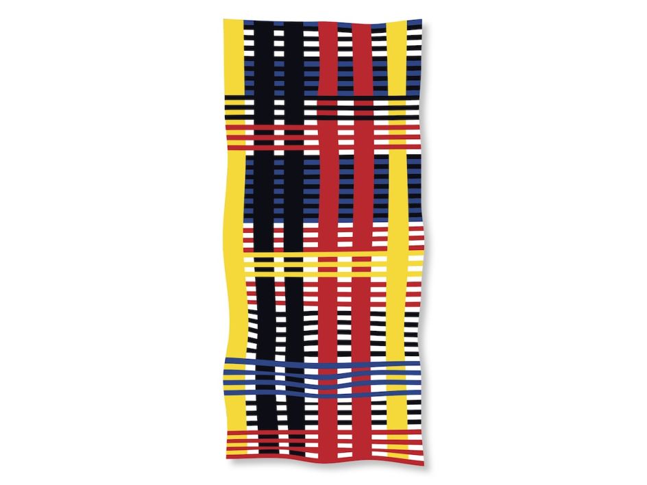 After Anni (Design for Wall Hanging, 1926) Beach Towel. Courtesy of E-WERK and Studio Lorenz Klingebiel. With permission from The Josef and Anni Albers Foundation