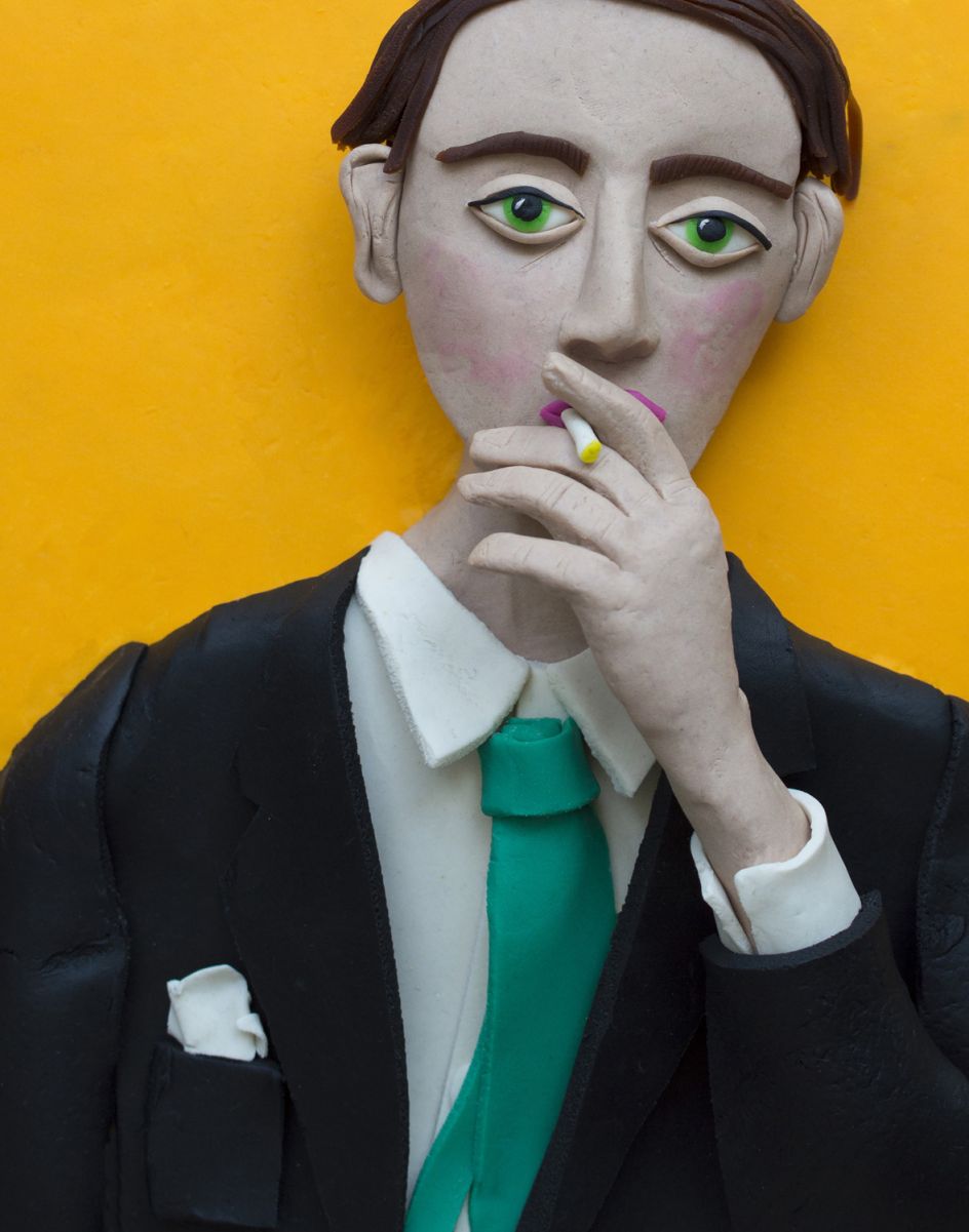 Original photograph: Jacques-Andre Boiffard, self-portrait in photomaton c. 1929 rendered in Play-Doh © Eleanor Macnair