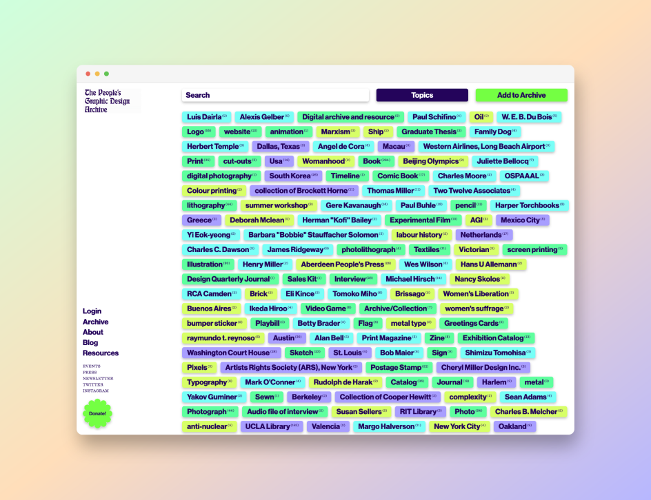 Choose a topic on the PGDA