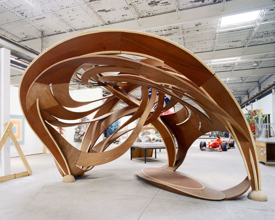 Frank Stella, The Broken Jug. A Comedy [D#3] (Left Handed Version), 2007, marine ply and pine, 475 x 515 x 360 cm. Picture credit: artwork © Frank Stella (page 75)