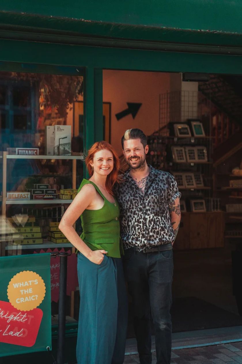 Linzi, founder of Born & Bred, with David, operations manager