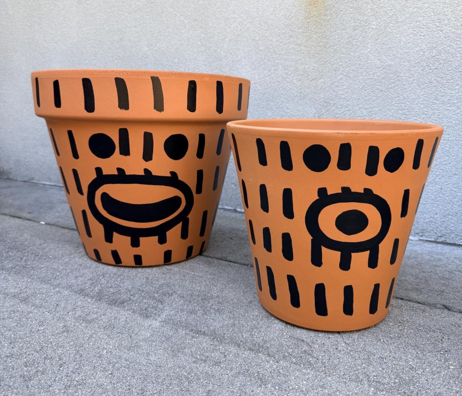 Frank is even a flowerpot