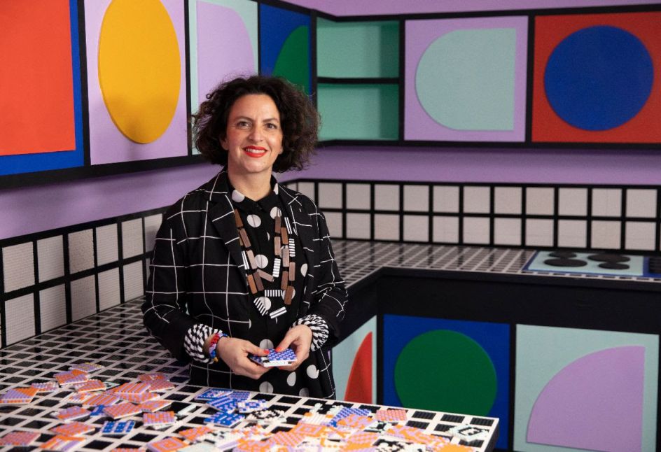Camille Walala has partnered with LEGO to celebrate creativity through a new colour and pattern focused range, called LEGO DOTS. Photo credit Getty Images.