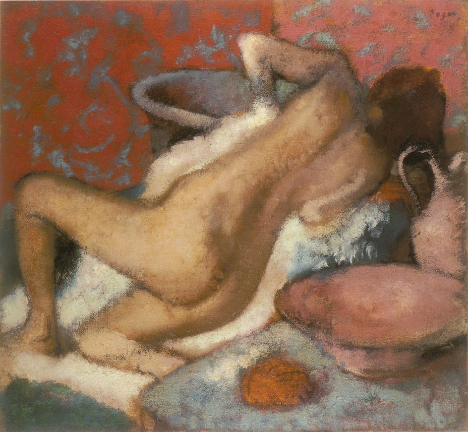 Hilaire-Germain-Edgar Degas After the Bath, about 1896 Oil on canvas, 74.9 x 81.3 cm The National Gallery, London. Bequeathed by Simon Sainsbury 2006 © The National Gallery, London