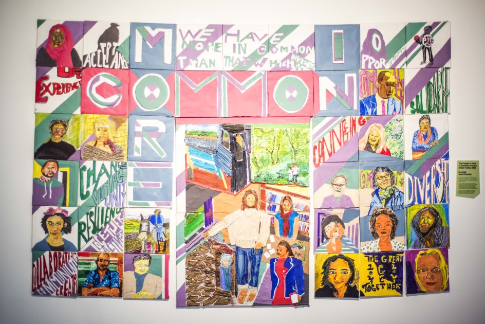 The People of More in Common artwork, 2021.  By John Priestley. More in Common - in memory of Jo Cox exhibition at People's History Museum