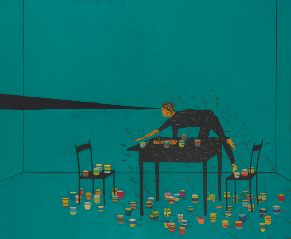 Stephen Chambers, Gravity (with Crawling Child), 2005 © the artist, Courtesy Huxley-Parlour Gallery