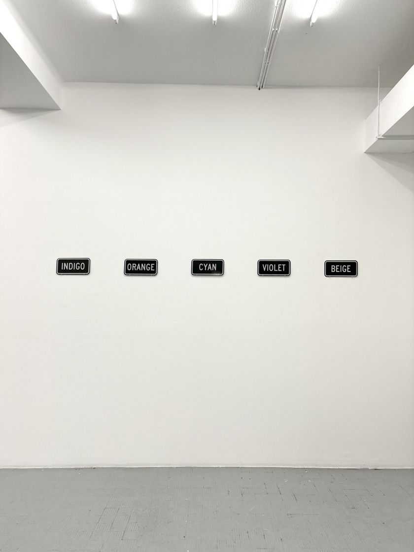 Les Vrais Amis (True Friends), 2025, Sarah Boris, from the Colour series, exhibition view at Stolen Books Gallery (2026)