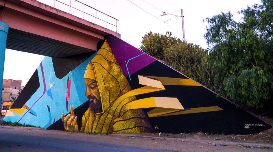 Morocco Street Art Caravane - 2016 Collaboration with Jason System Youssoufia