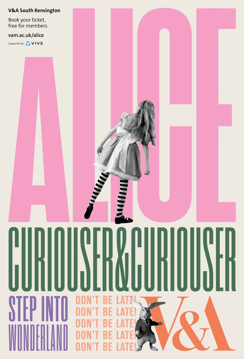 Tom Hingston Visual Identity Images for Alice: Curiouser and Curiouser exhibition, V&A, London © Hingston Studio
