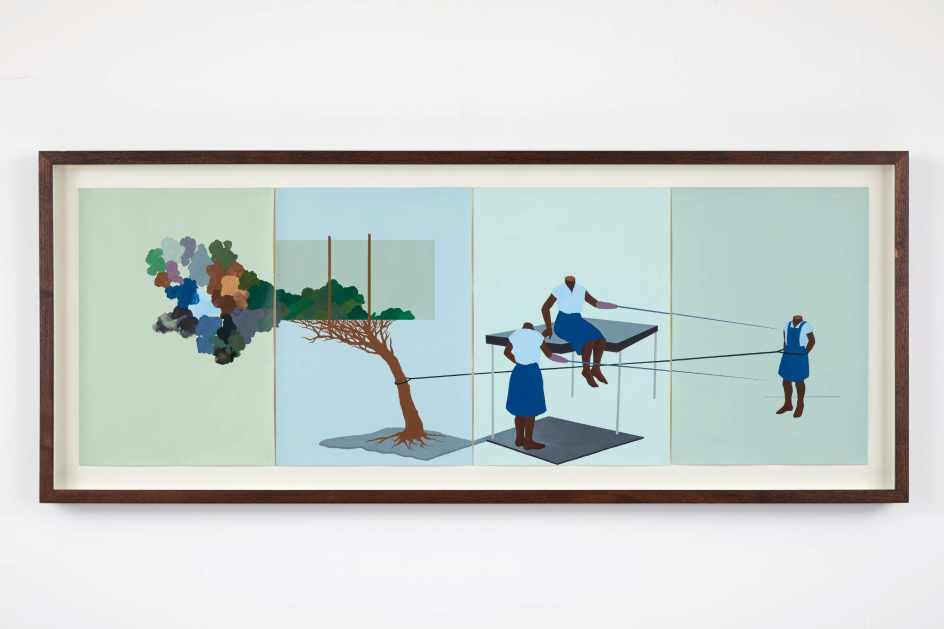 Otobong Nkanga Trapped, Q.C. Yaba, 1991 Lagos from Filtered A'lemories 1990-1992.Copyright  the artist Courtesy The Heong Gallery