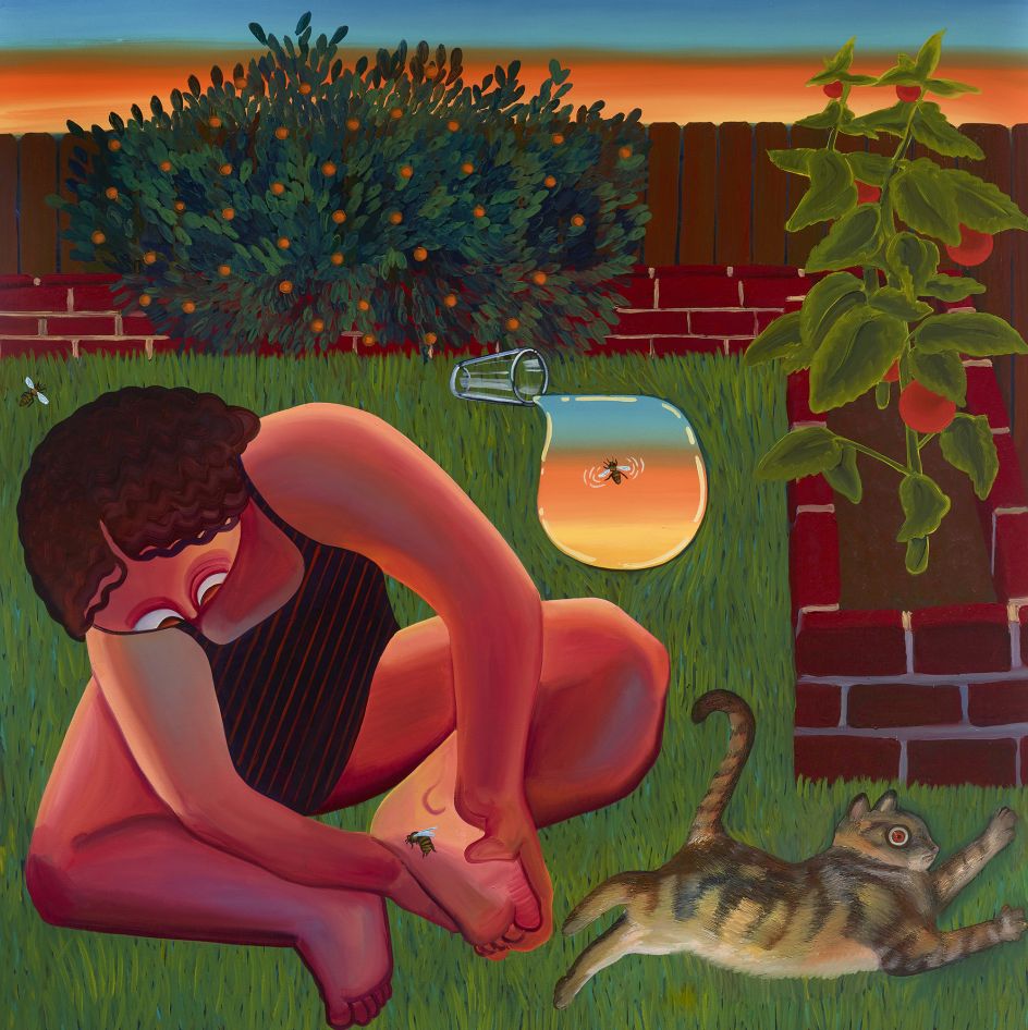 Bees in Orange Tree, 2022. Image courtesy the artist, Library Street Collective, Detroit; and albertz benda, New York and Los Angeles. Photo by Thomas Dubrock