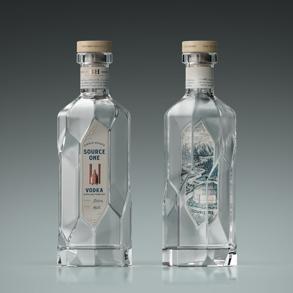 Source One Vodka Spirits and Alcohol by Aether Ny, Llc. Winner in the Packaging Design Category, 2019-2020