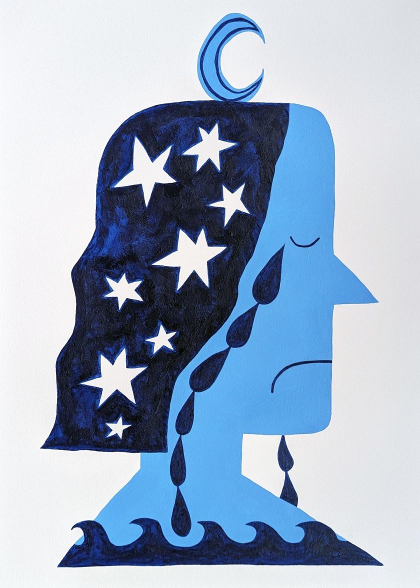 Illustrator Charles Bailey uses a deliberately naive art style to talk about difficult subjects