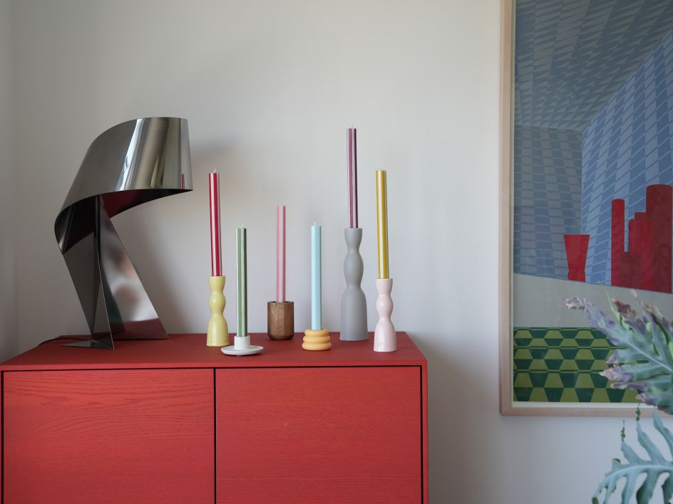 Striped candles via Yod&Co