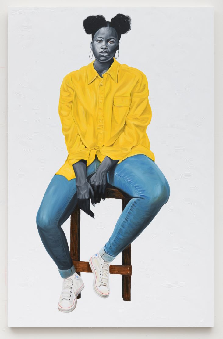 Otis Kwame Kye Quaicoe Portrait in Yellow, 2019. Courtesy of the Artist and Roberts Projects, Los Angeles, California