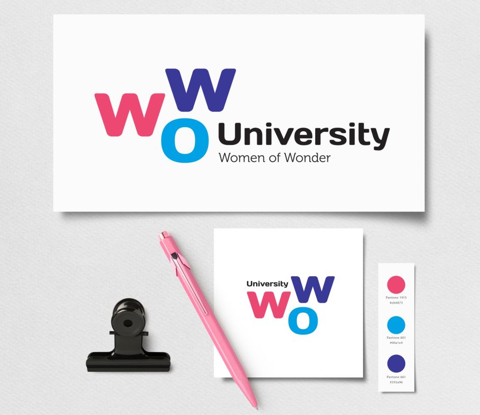 Women of Wonder University Brand Identity by Salvita Bingelyte. Winner in the Graphics and Visual Communication Design Category, 2019-2020.