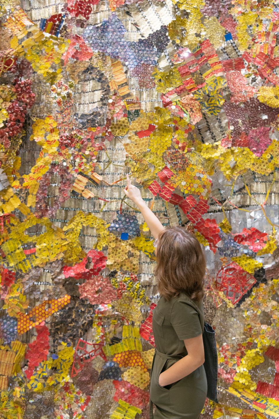 Hyundai Commission: El Anatsui: Behind the Red Moon , Installation View, Photo © Tate (Lucy Green)